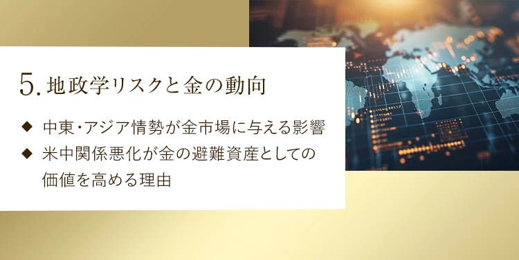 5.地政学リスクと金の動向
